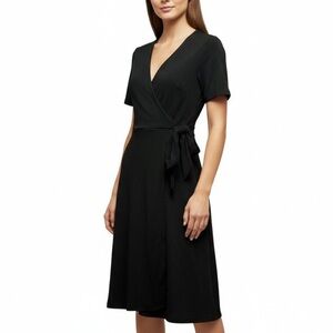 NEW H&M Black Midi Wrap Dress